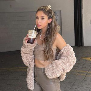 Endless Rose Sherpa Zip Up Jacket